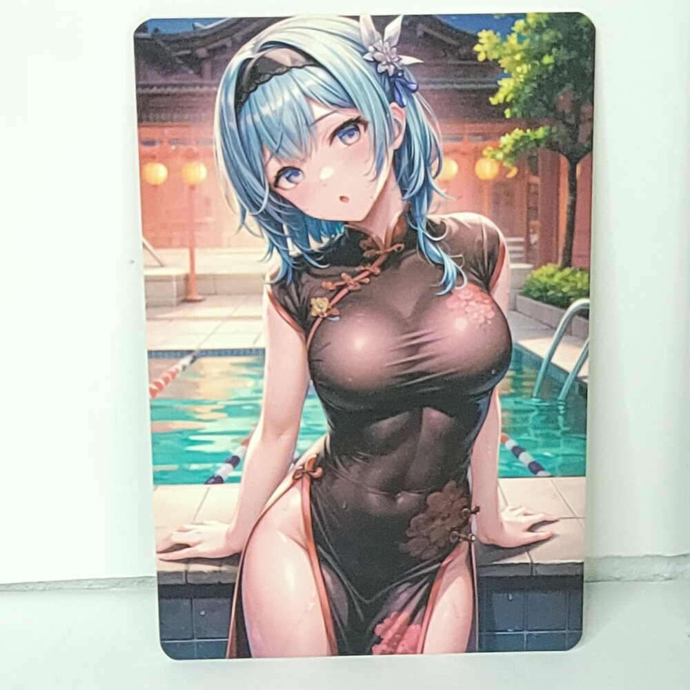 Eula Premium Waifu Card Anime Wall Art Oversized Board  Royal Garden A5